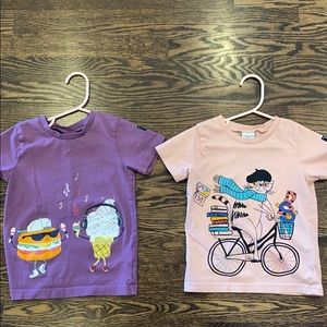 2 Girls Polarn O. Pyret T-shirts